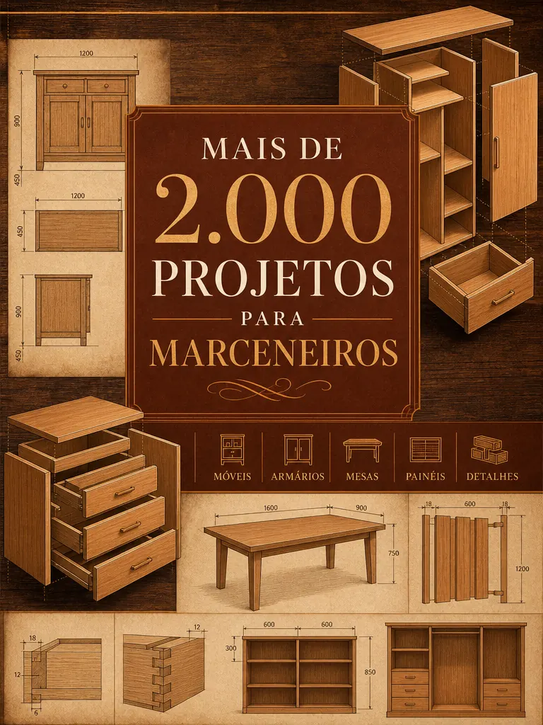 Capa: Mais de 2.000 projetos para marceneiros